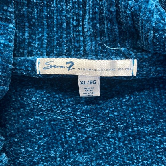 Seven7 Women's Ultra Plush Open Front Sweater Cardigan Blue Size XL,Comfort - Picture 3 of 8